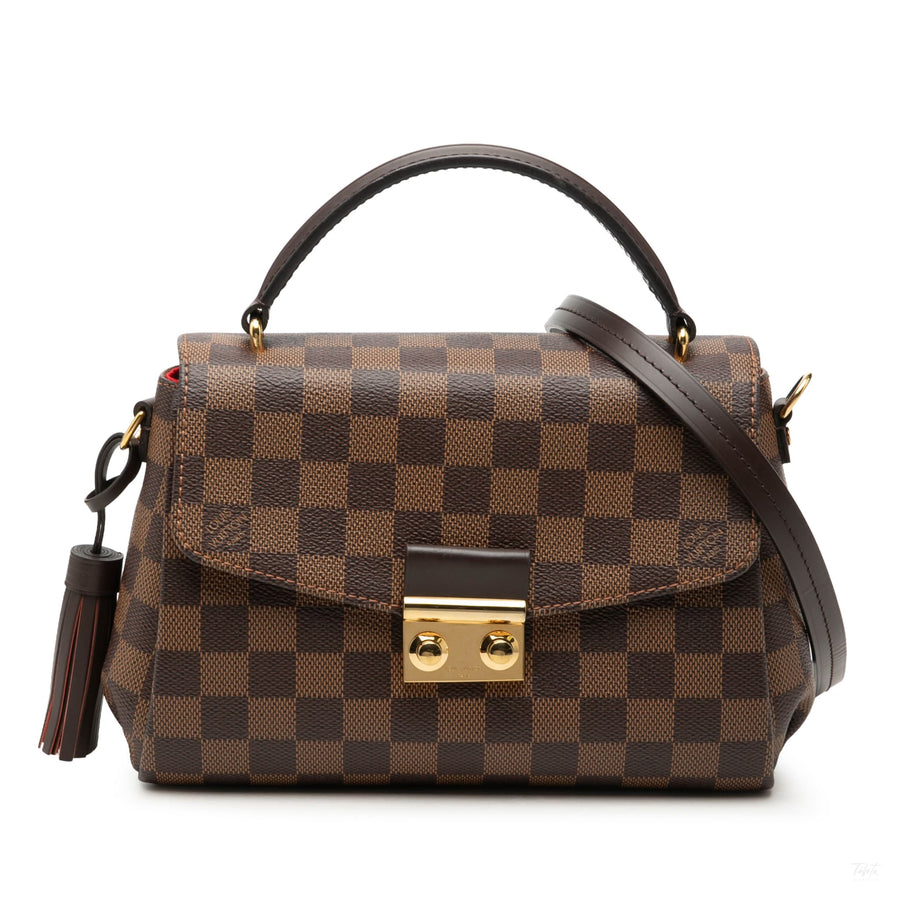 Second hand Louis Vuitton Croisette Canvas Top-handle Crossbody Damier Ebene - Tabita Bags