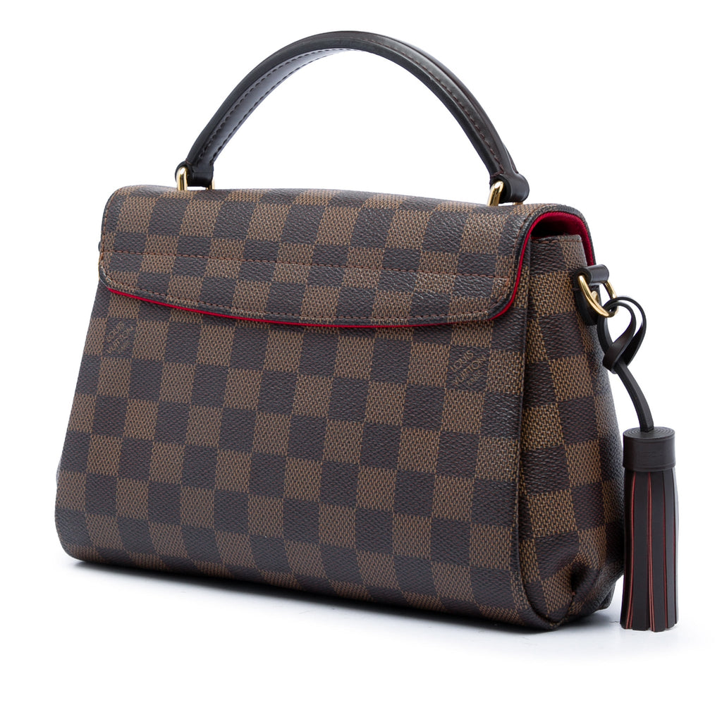 Second hand Louis Vuitton Croisette Canvas Top-handle Crossbody Damier Ebene - Tabita Bags