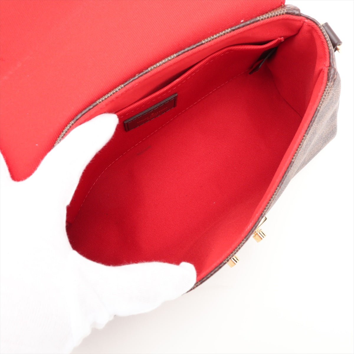 Second hand Louis Vuitton Croisette Canvas Top-handle Crossbody Damier Ebene - Tabita Bags