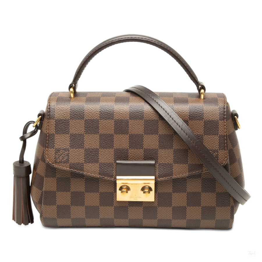 Second hand Louis Vuitton Croisette Canvas Top - handle Crossbody Damier Ebene - Tabita Bags