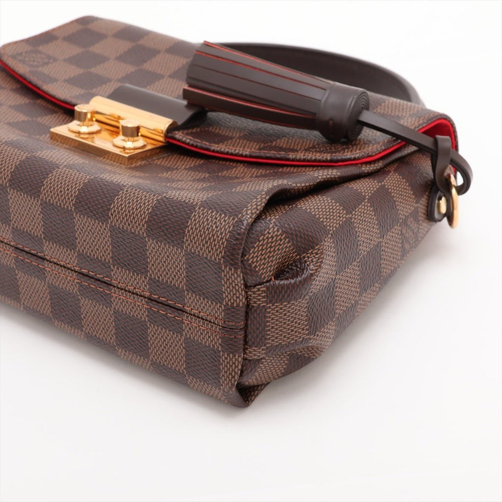 Second hand Louis Vuitton Croisette Canvas Top-handle Crossbody Damier Ebene - Tabita Bags