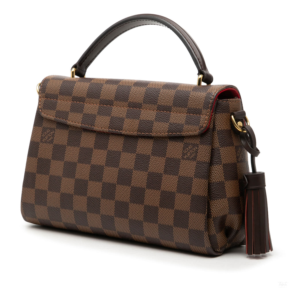 Second hand Louis Vuitton Croisette Canvas Top-handle Crossbody Damier Ebene - Tabita Bags