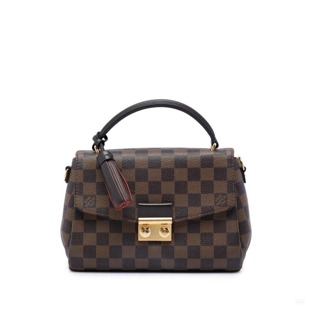 Second hand Louis Vuitton Croisette Canvas Top-handle Crossbody Damier Ebene - Tabita Bags