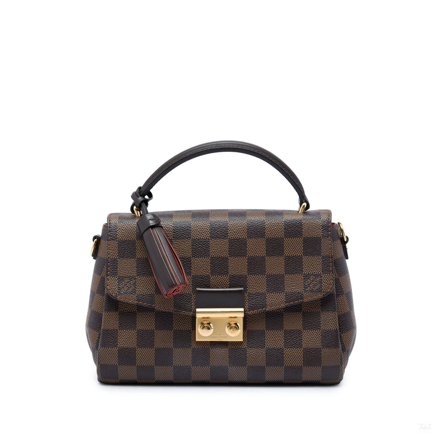 Second hand Louis Vuitton Croisette Canvas Top-handle Crossbody Damier Ebene - Tabita Bags