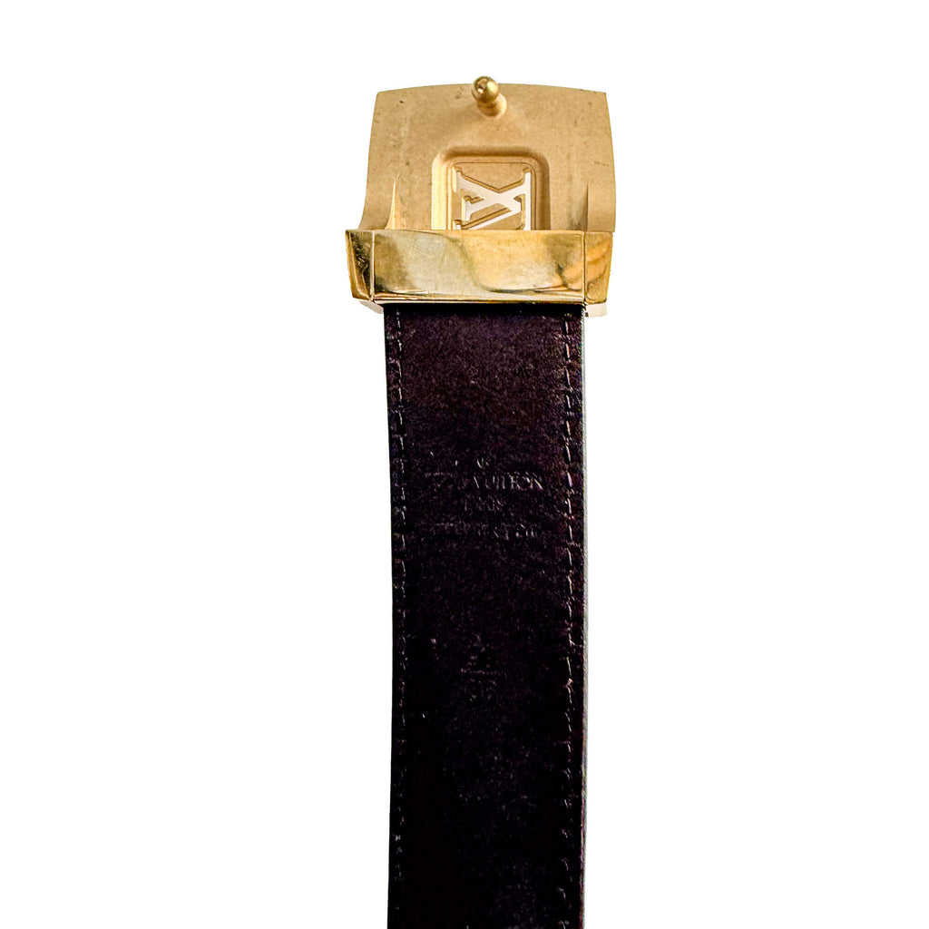 Second hand Louis Vuitton Cut 36 Canvas Wide Belt 90/36 Brown - Tabita Bags