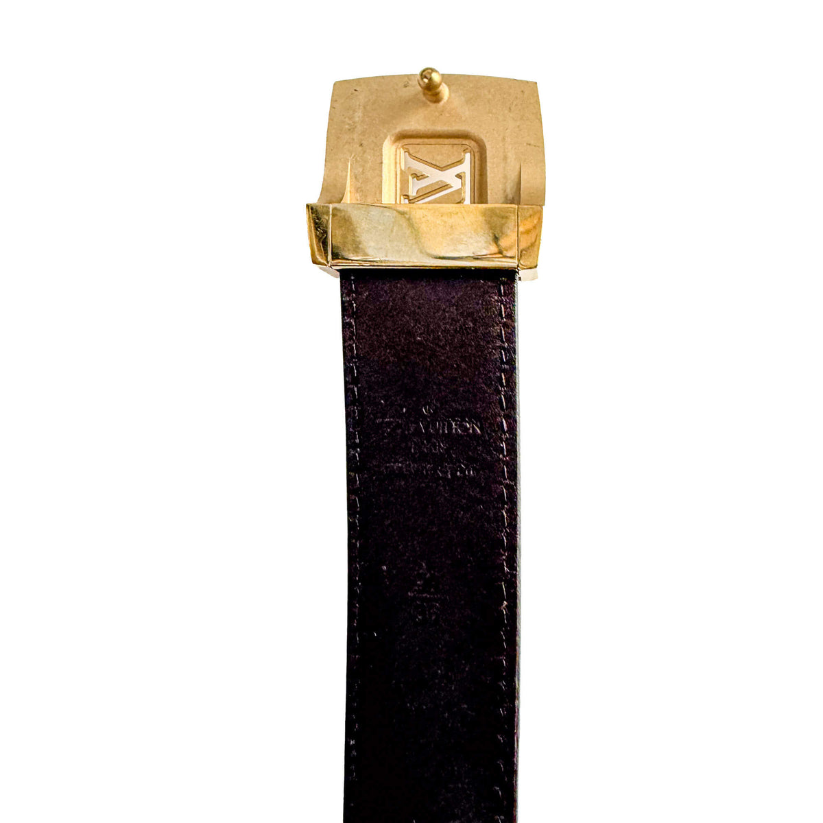 Second hand Louis Vuitton Cut 36 Canvas Wide Belt 90/36 Brown - Tabita Bags