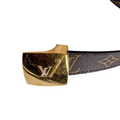 Second hand Louis Vuitton Cut 36 Canvas Wide Belt 90/36 Brown - Tabita Bags