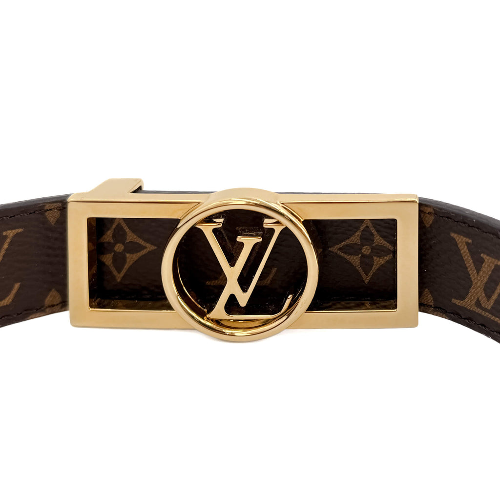 Second hand Louis Vuitton Dauphine Reversible Canvas Medium Belt 90/36 Monogram - Tabita Bags