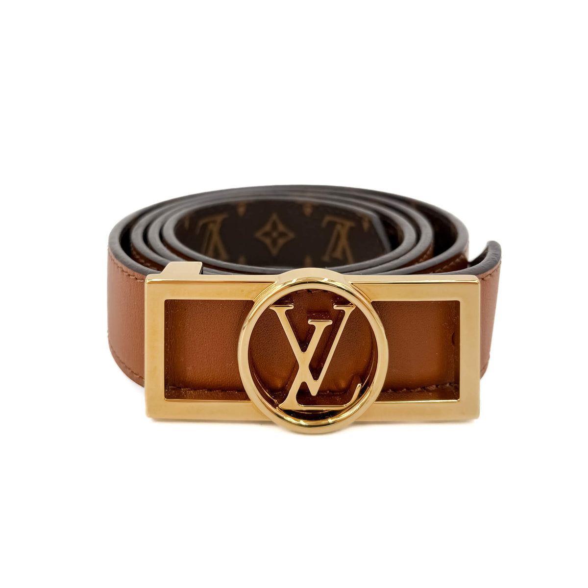 Second hand Louis Vuitton Dauphine Reversible Canvas Medium Belt 90/36 Monogram - Tabita Bags