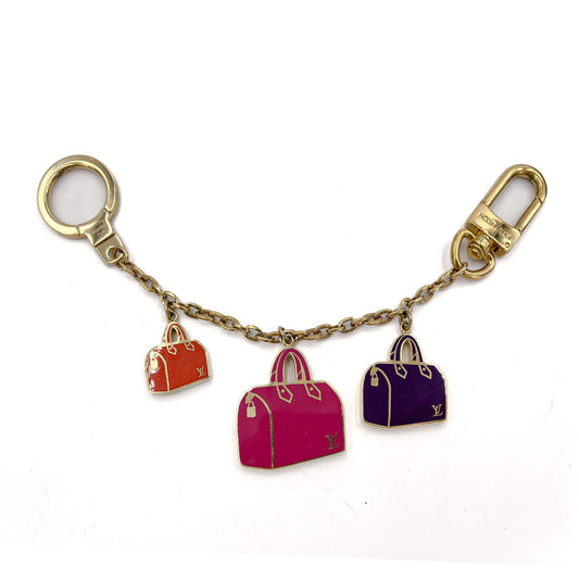 Second hand Louis Vuitton Emanel Iconic Speedy Brass Charm Multicolor - Tabita Bags