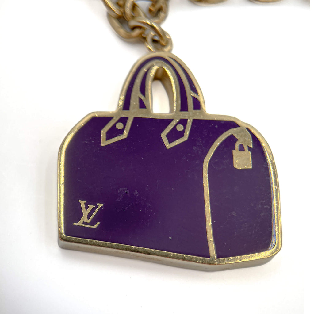 Second hand Louis Vuitton Emanel Iconic Speedy Brass Charm Multicolor - Tabita Bags