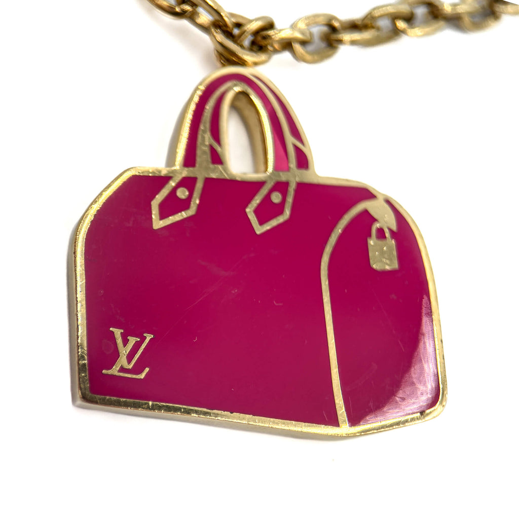 Second hand Louis Vuitton Emanel Iconic Speedy Brass Charm Multicolor - Tabita Bags