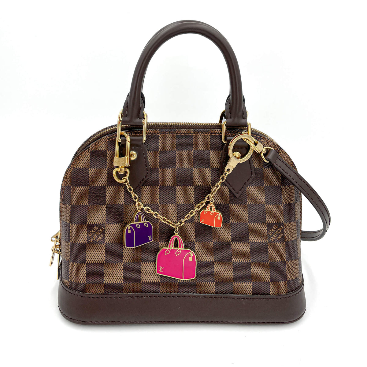 Second hand Louis Vuitton Emanel Iconic Speedy Brass Charm Multicolor - Tabita Bags