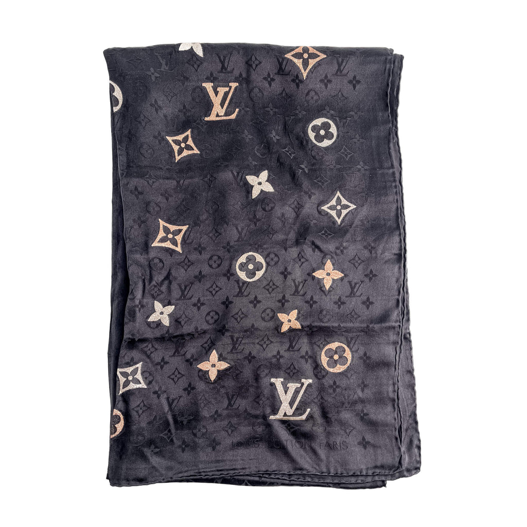 Second hand Louis Vuitton Embossed Monogram Silk Foulard Monogram - Tabita Bags