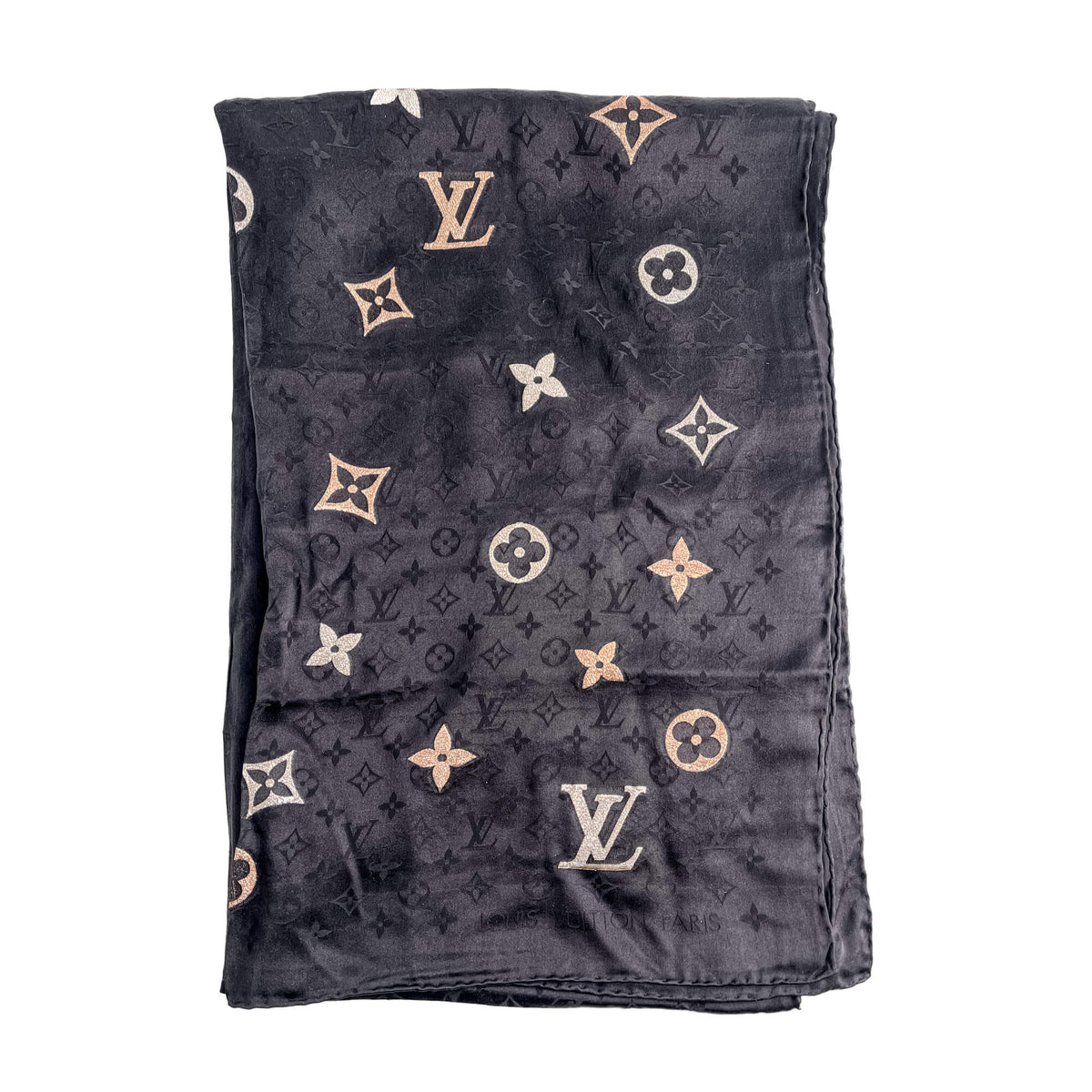 Second hand Louis Vuitton Embossed Monogram Silk Foulard Monogram - Tabita Bags