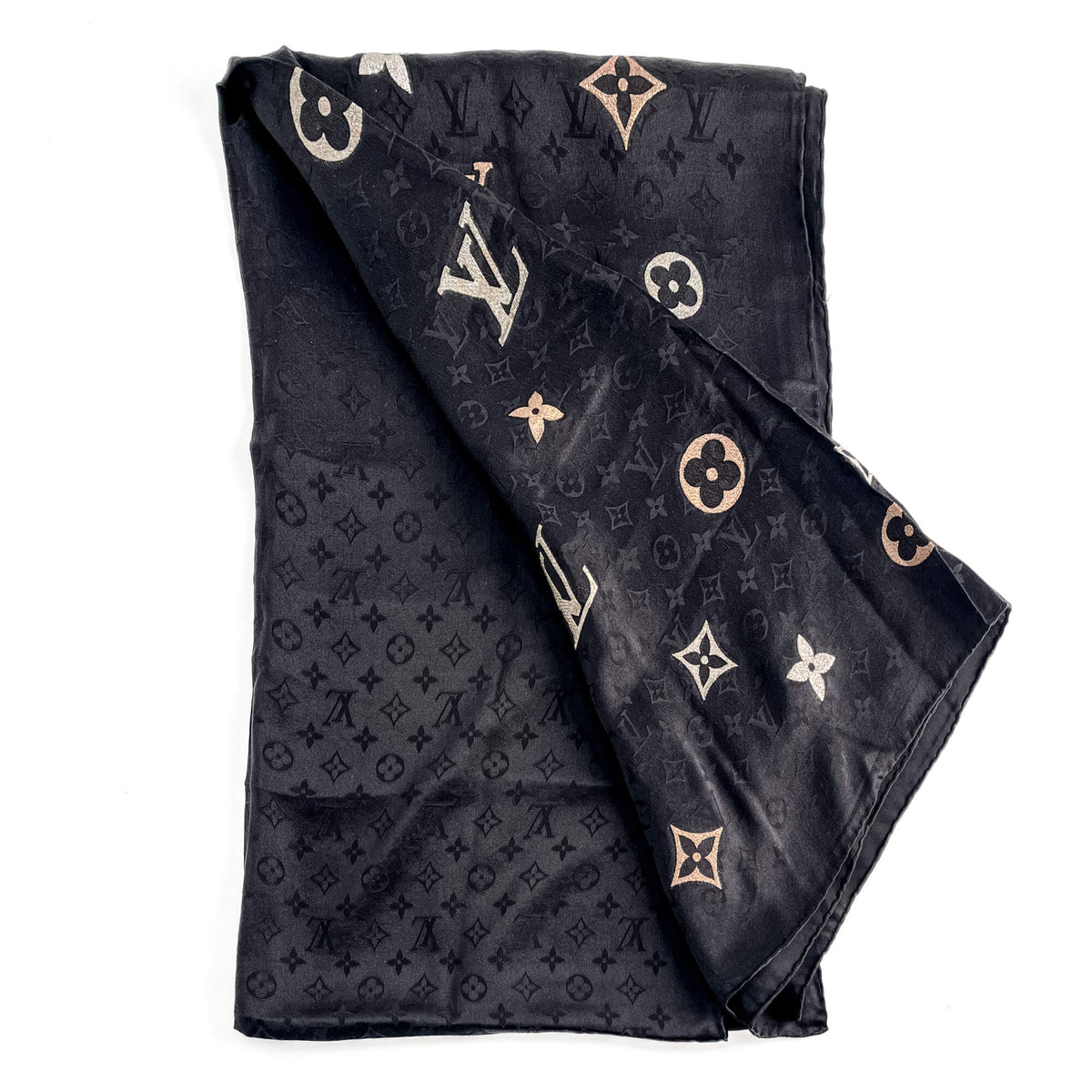 Second hand Louis Vuitton Embossed Monogram Silk Foulard Monogram - Tabita Bags