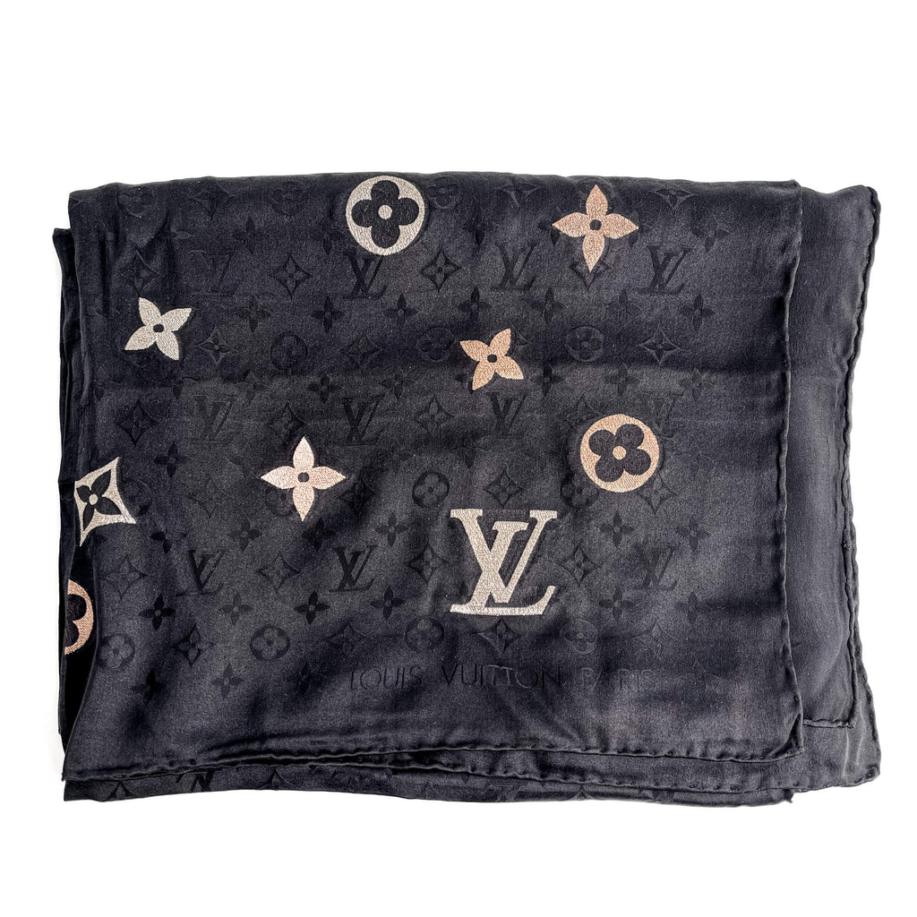 Second hand Louis Vuitton Embossed Monogram Silk Foulard Monogram - Tabita Bags