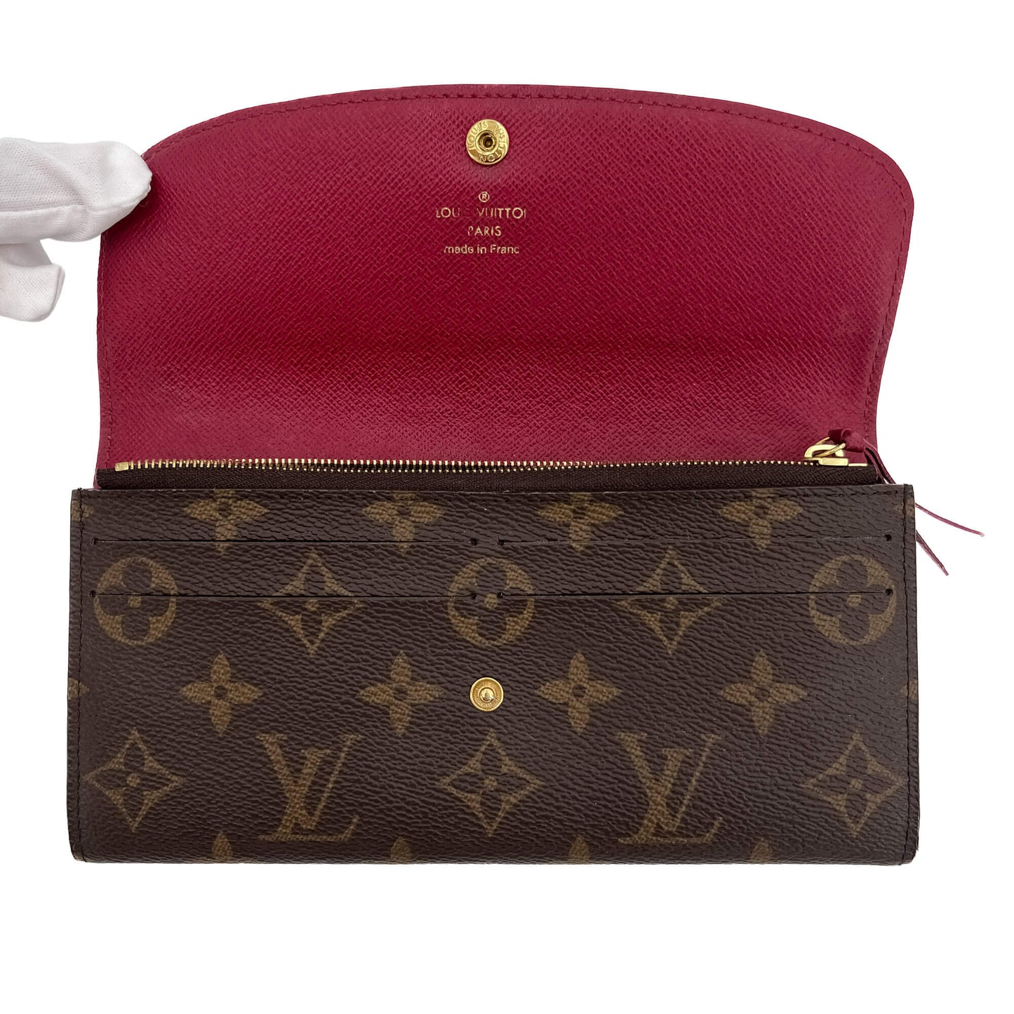 Second hand Louis Vuitton Emilie Long Canvas Envelope Wallet Monogram - Tabita Bags