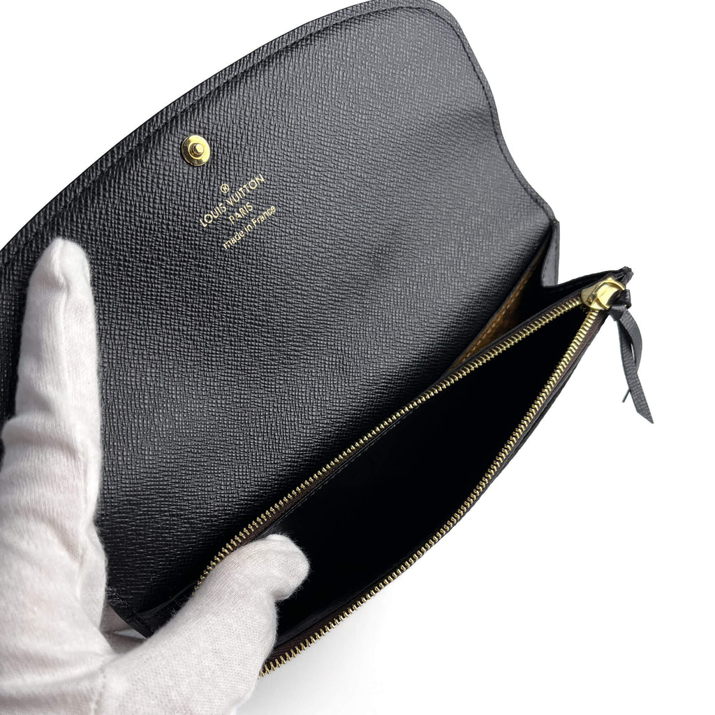 Second hand Louis Vuitton Emilie Long Canvas Envelope Wallet Monogram Reverse - Tabita Bags