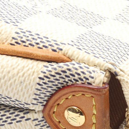 Second hand Louis Vuitton Eva Canvas Pouch Clutch Damier Azur - Tabita Bags