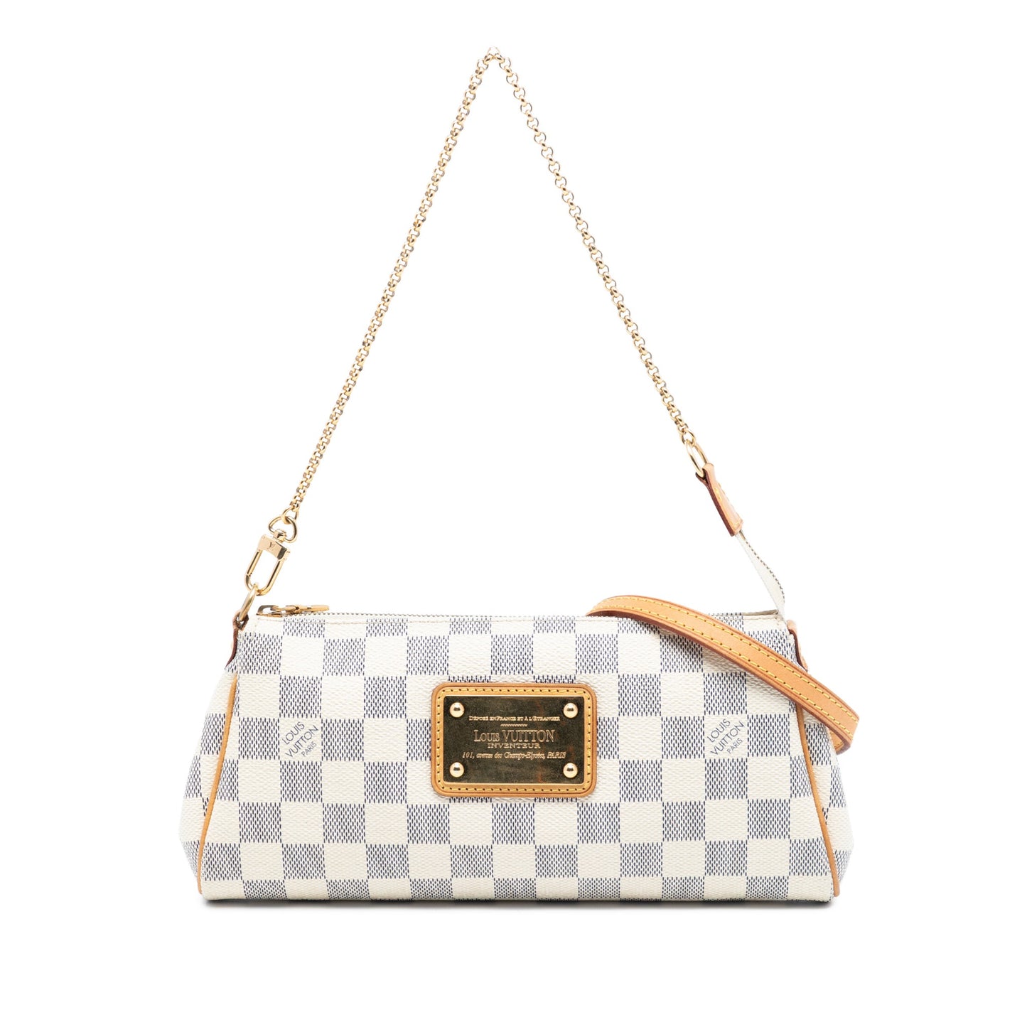 Second hand Louis Vuitton Eva Canvas Pouch Clutch Damier Azur - Tabita Bags