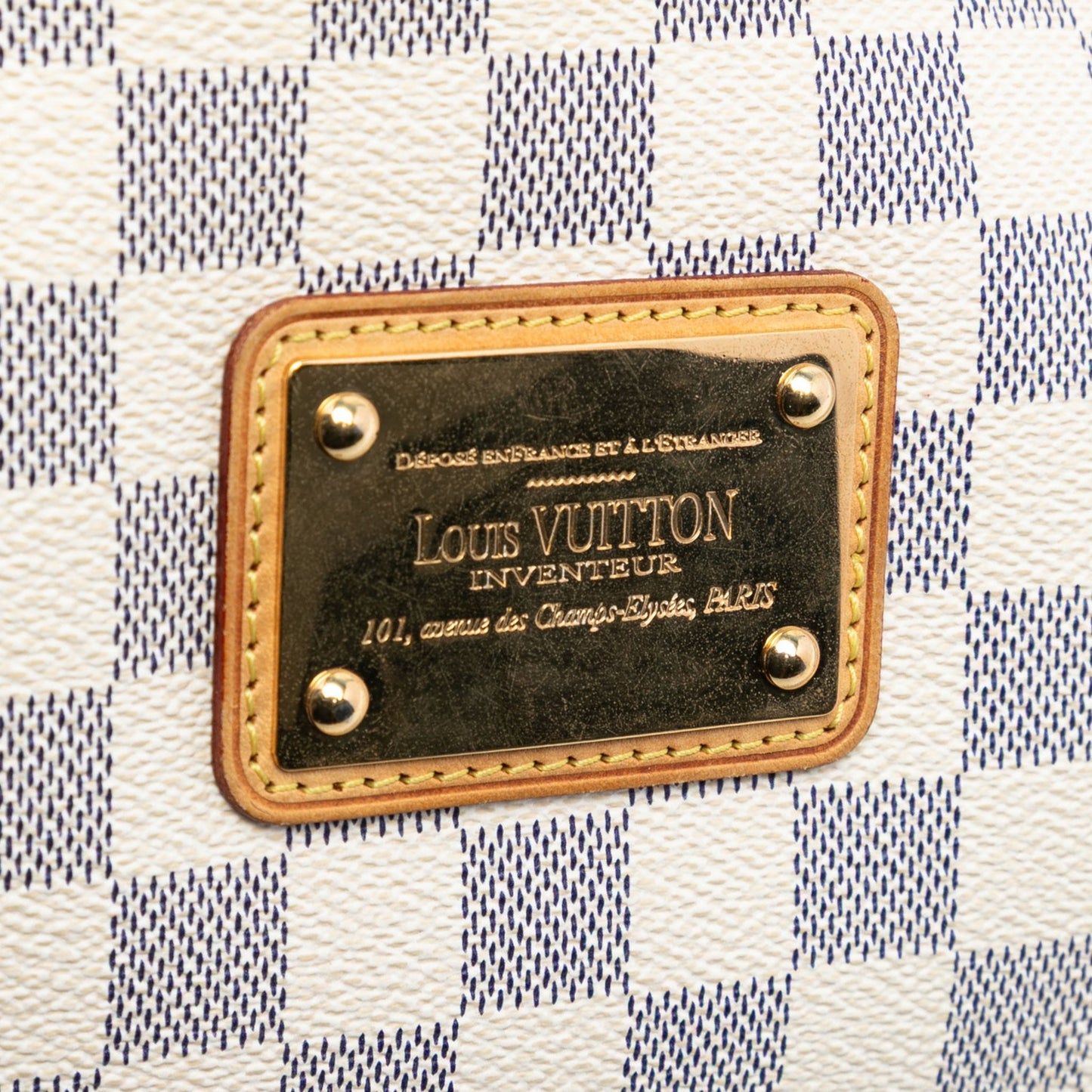 Second hand Louis Vuitton Eva Canvas Pouch Clutch Damier Azur - Tabita Bags