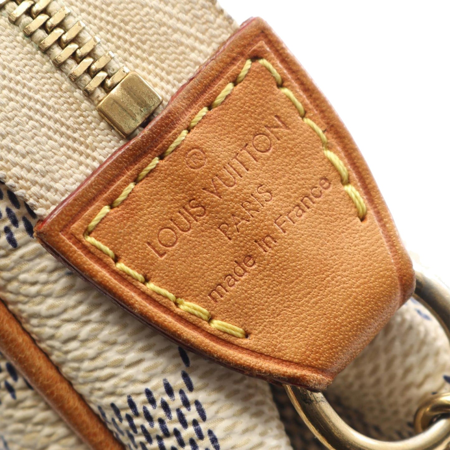 Second hand Louis Vuitton Eva Canvas Pouch Clutch Damier Azur - Tabita Bags