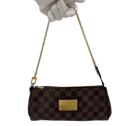 Second hand Louis Vuitton Eva Canvas Pouch Clutch Damier Ebene - Tabita Bags