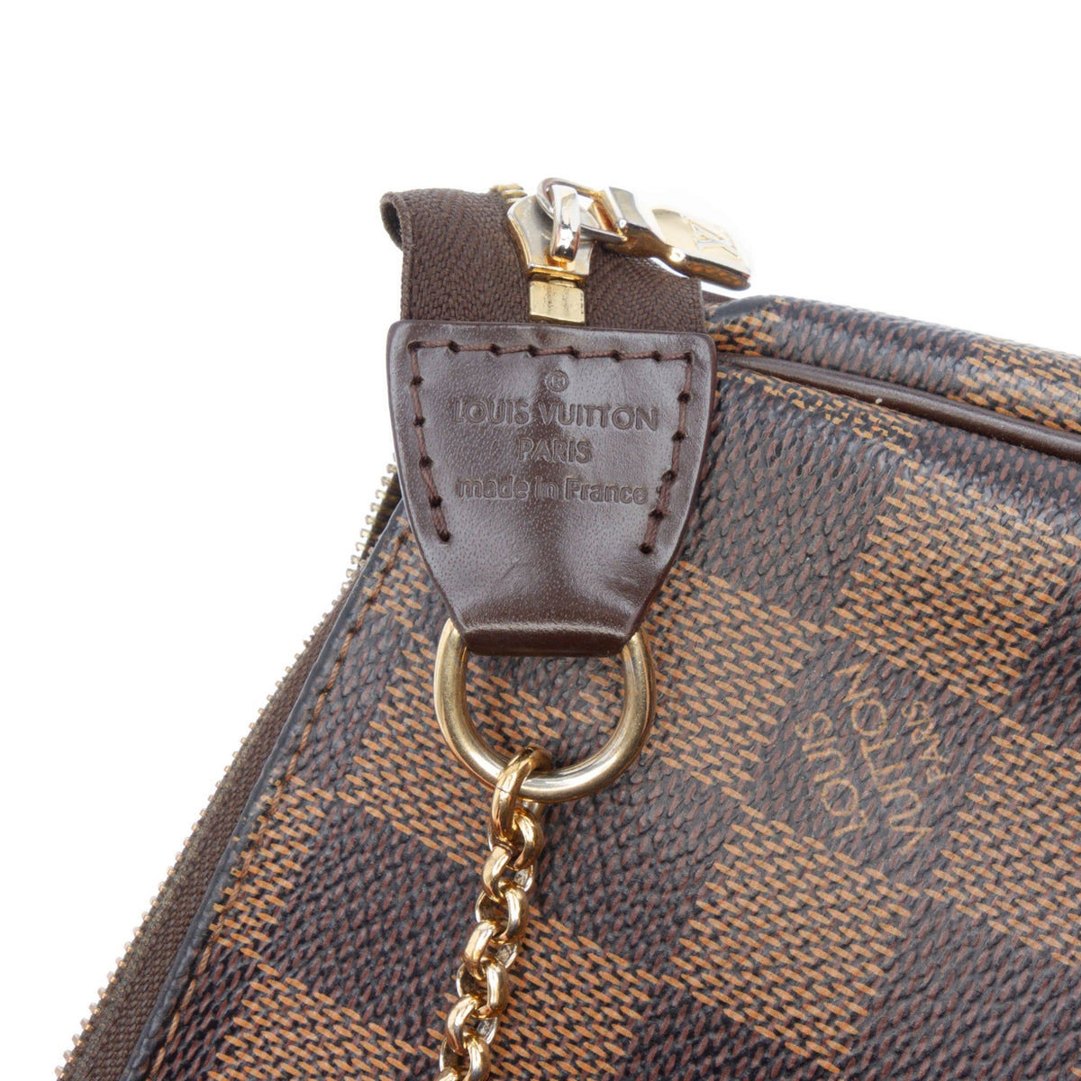 Second hand Louis Vuitton Eva Canvas Pouch Clutch Damier Ebene - Tabita Bags