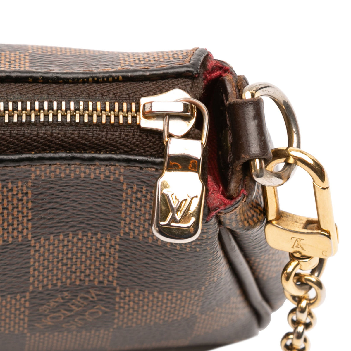 Second hand Louis Vuitton Eva Canvas Pouch Clutch Damier Ebene - Tabita Bags