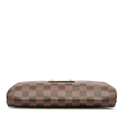Second hand Louis Vuitton Eva Canvas Pouch Clutch Damier Ebene - Tabita Bags