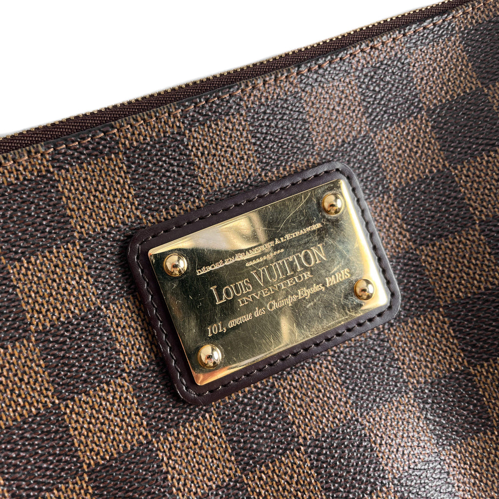 Second hand Louis Vuitton Eva Canvas Pouch Clutch Damier Ebene - Tabita Bags