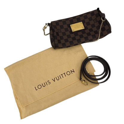 Second hand Louis Vuitton Eva Canvas Pouch Clutch Damier Ebene - Tabita Bags