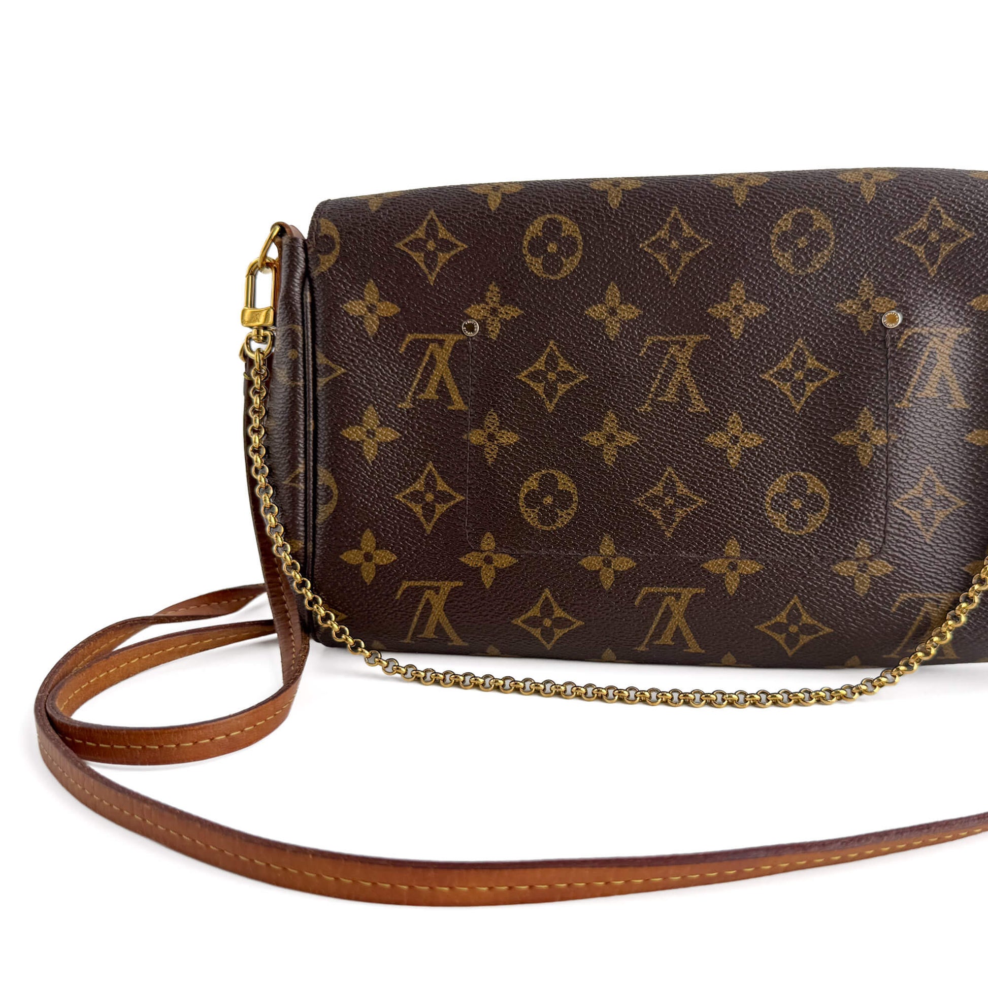 Second hand Louis Vuitton Favorite MM Canvas Clutch With Chain Bag Monogram - Tabita Bags