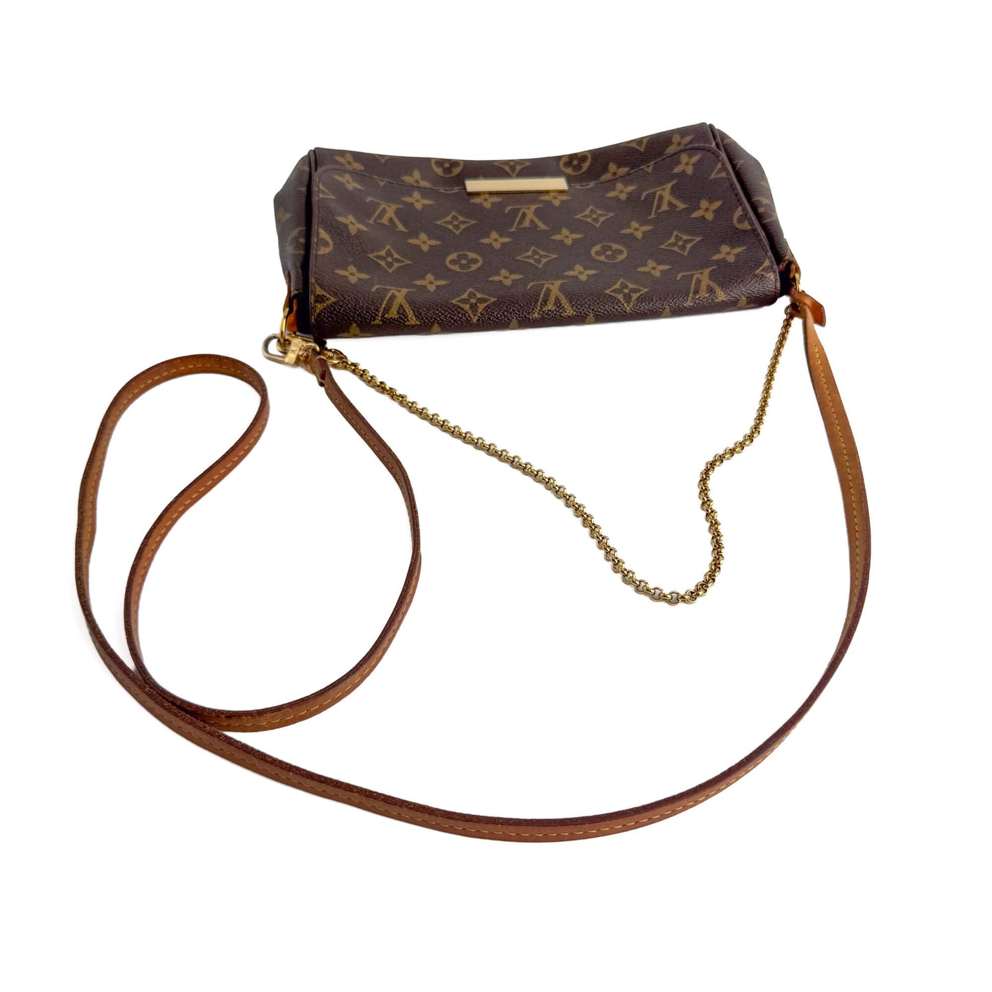 Second hand Louis Vuitton Favorite MM Canvas Clutch With Chain Bag Monogram - Tabita Bags