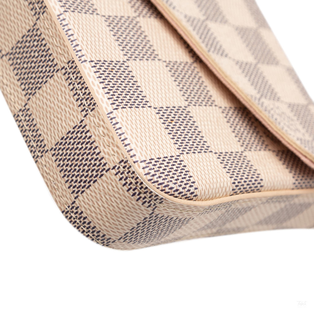 Second hand Louis Vuitton Felicie Canvas Pouch Clutch Damier Azur - Tabita Bags