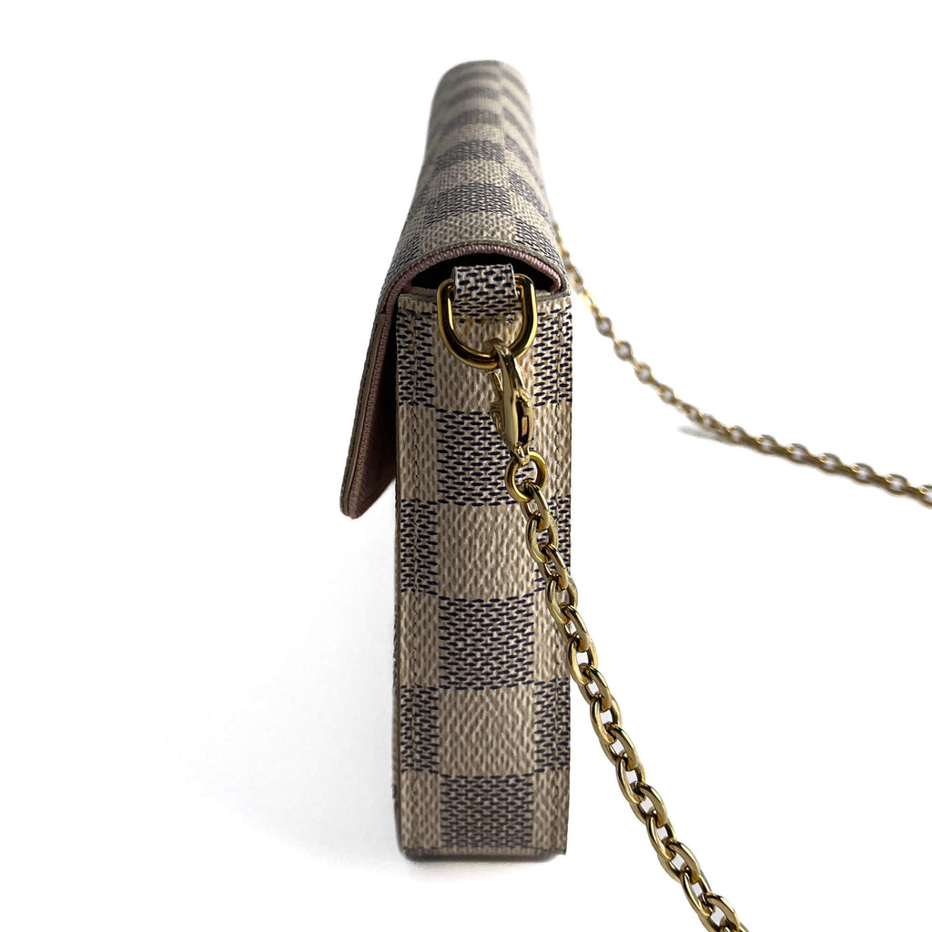 Second hand Louis Vuitton Felicie Canvas Pouch Clutch Damier Azur - Tabita Bags