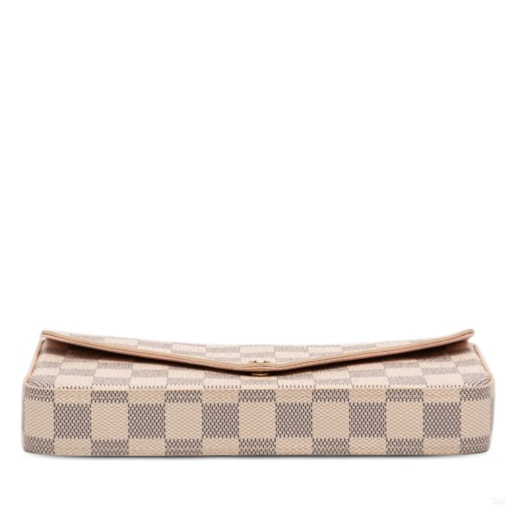 Second hand Louis Vuitton Felicie Canvas Pouch Clutch Damier Azur - Tabita Bags