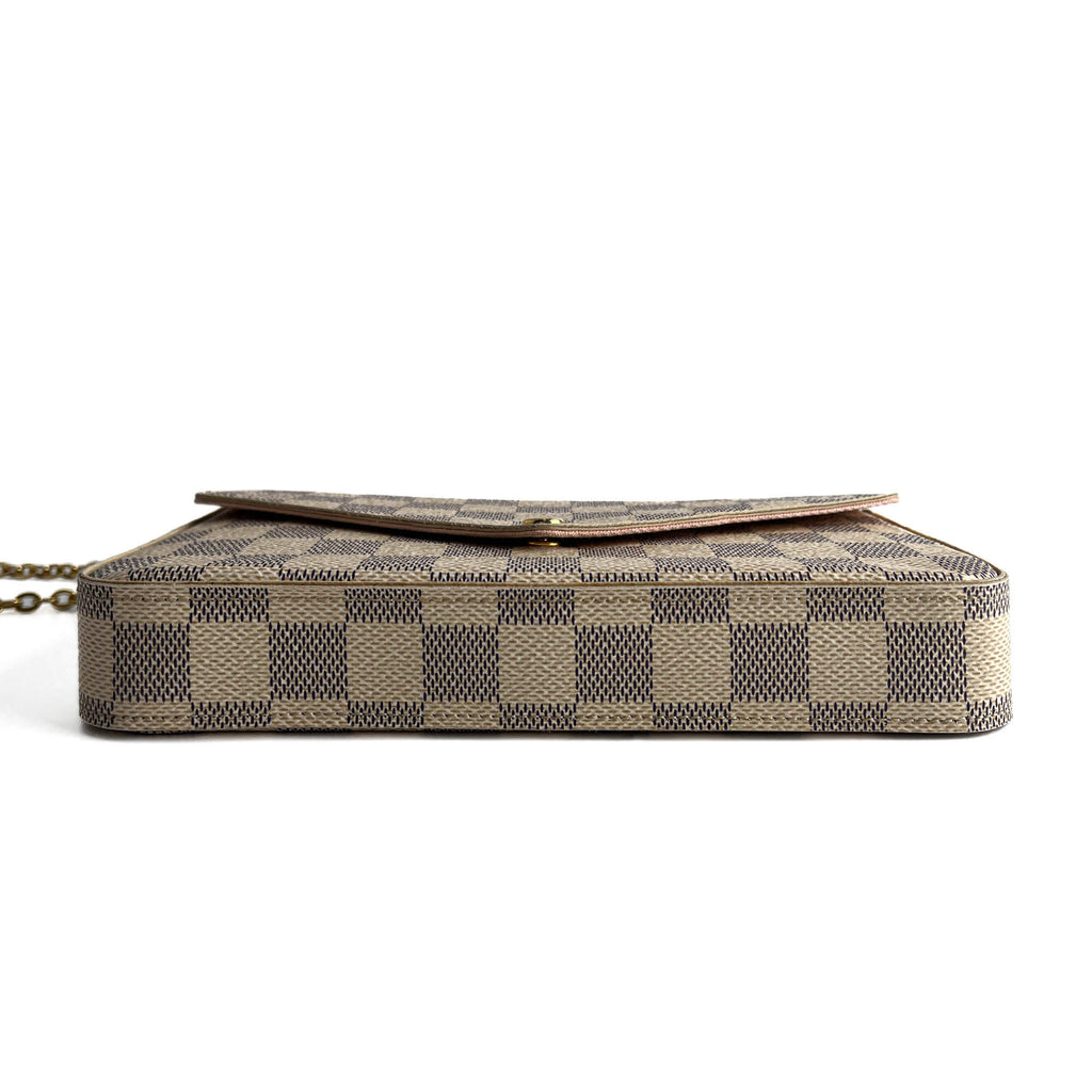 Second hand Louis Vuitton Felicie Canvas Pouch Clutch Damier Azur - Tabita Bags