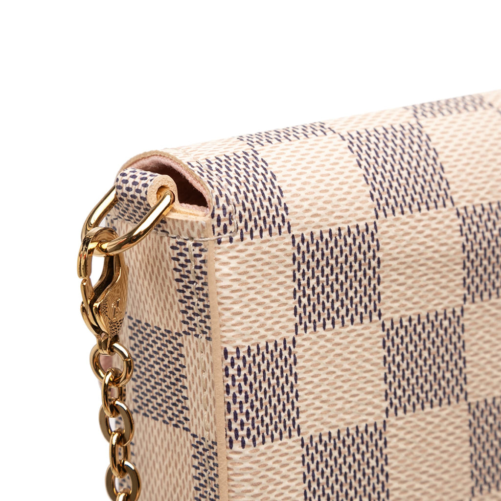 Second hand Louis Vuitton Felicie Canvas Pouch Clutch Damier Azur - Tabita Bags