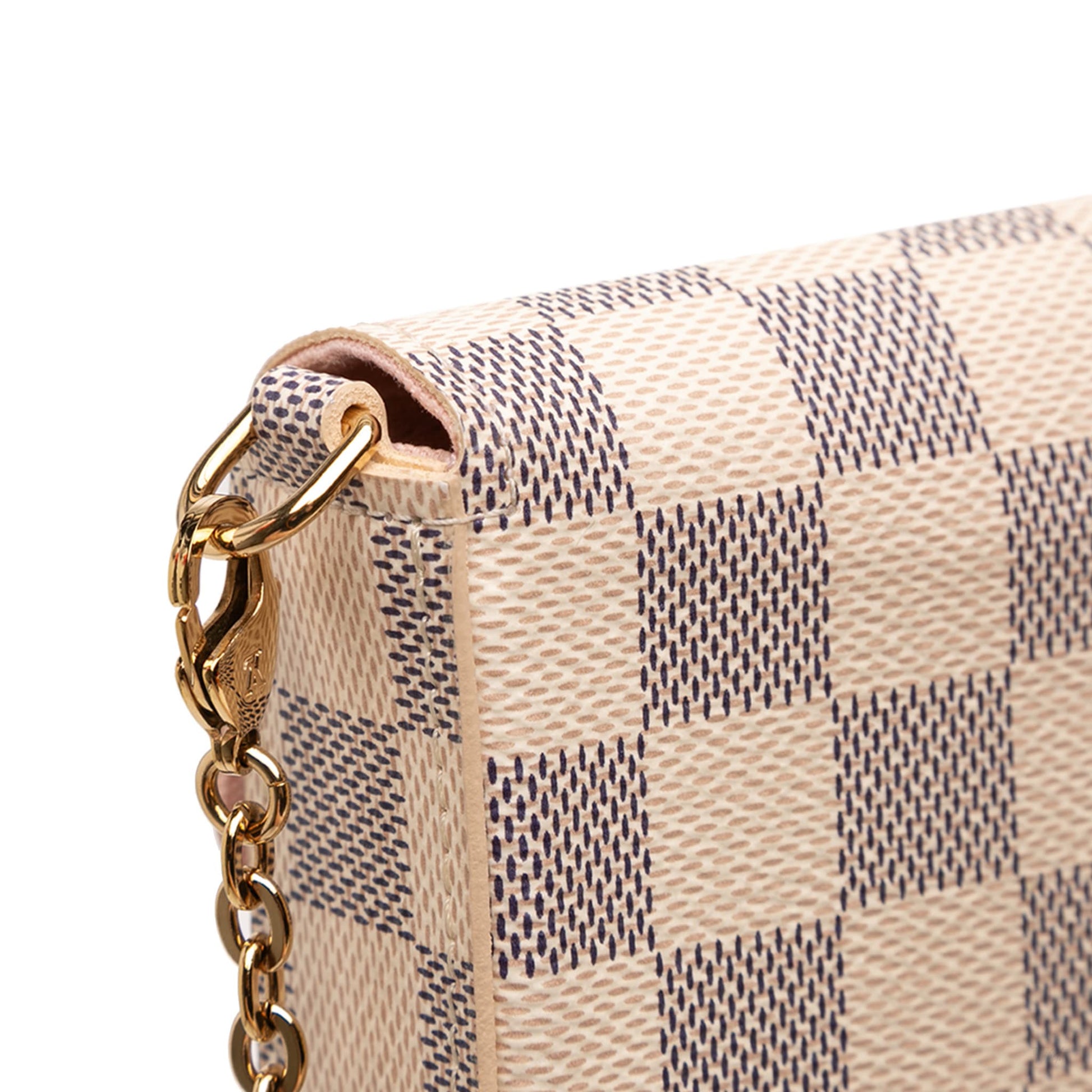 Second hand Louis Vuitton Felicie Canvas Pouch Clutch Damier Azur - Tabita Bags