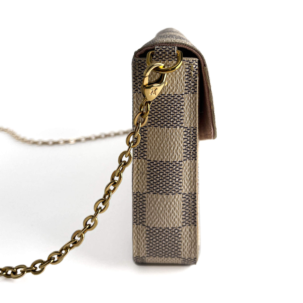 Second hand Louis Vuitton Felicie Canvas Pouch Clutch Damier Azur - Tabita Bags