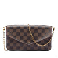 Second hand Louis Vuitton Felicie Canvas Pouch Clutch Damier Ebene - Tabita Bags