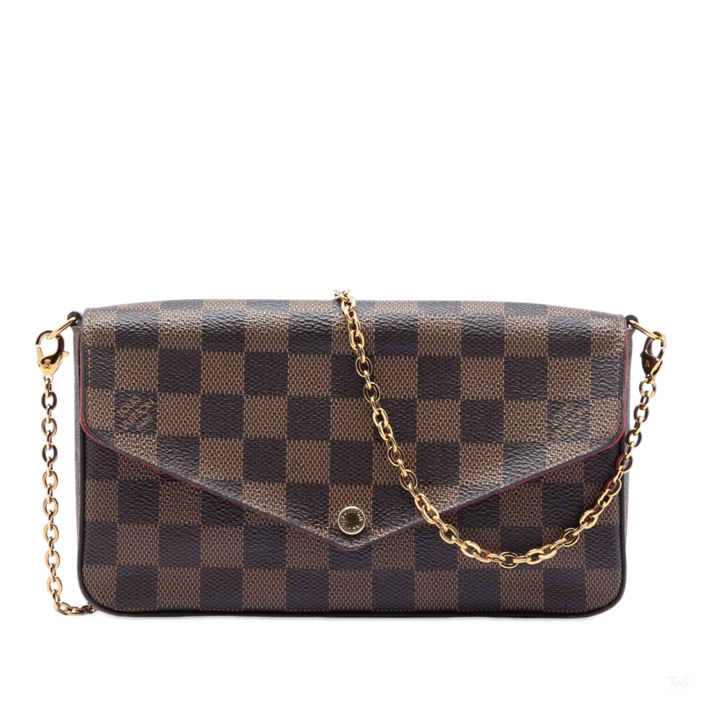 Second hand Louis Vuitton Felicie Canvas Pouch Clutch Damier Ebene - Tabita Bags
