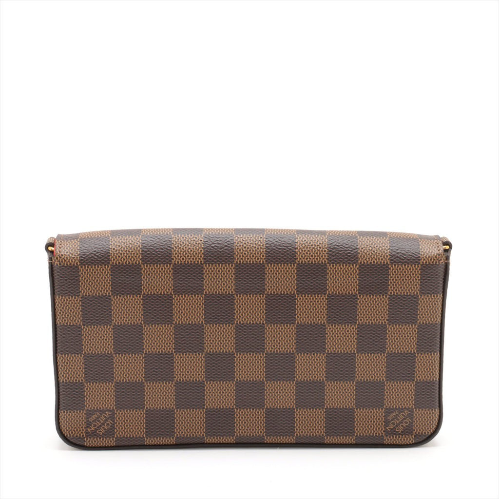 Second hand Louis Vuitton Felicie Canvas Pouch Clutch Damier Ebene - Tabita Bags