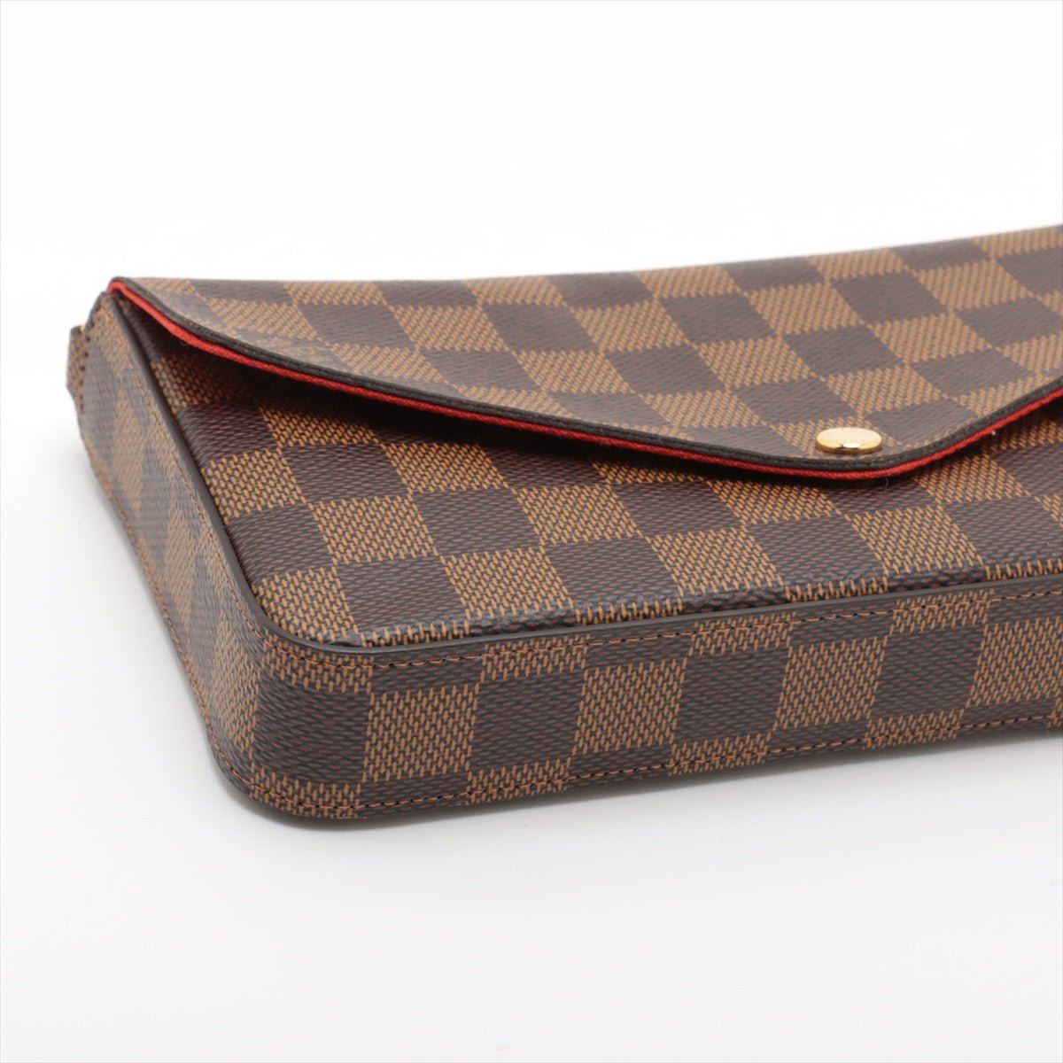 Second hand Louis Vuitton Felicie Canvas Pouch Clutch Damier Ebene - Tabita Bags