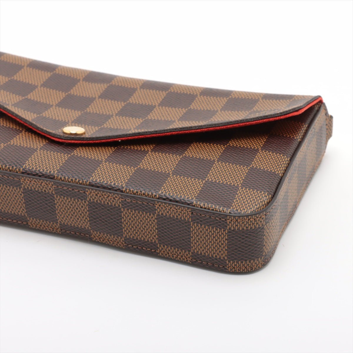 Second hand Louis Vuitton Felicie Canvas Pouch Clutch Damier Ebene - Tabita Bags