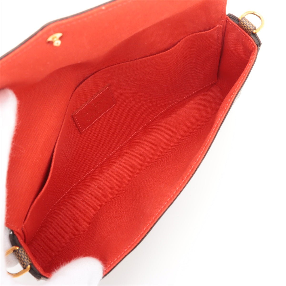Second hand Louis Vuitton Felicie Canvas Pouch Clutch Damier Ebene - Tabita Bags