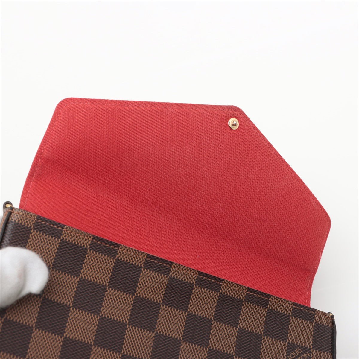 Second hand Louis Vuitton Felicie Canvas Pouch Clutch Damier Ebene - Tabita Bags