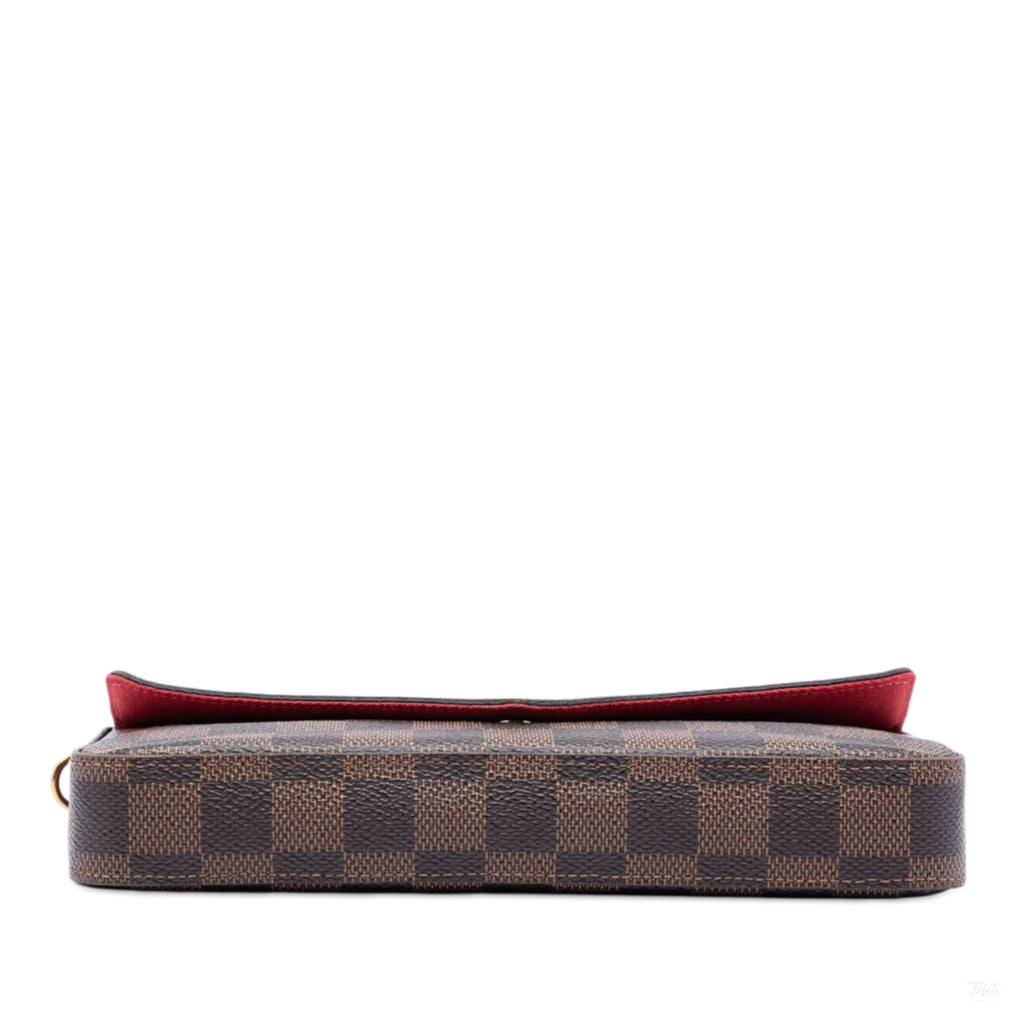 Second hand Louis Vuitton Felicie Canvas Pouch Clutch Damier Ebene - Tabita Bags